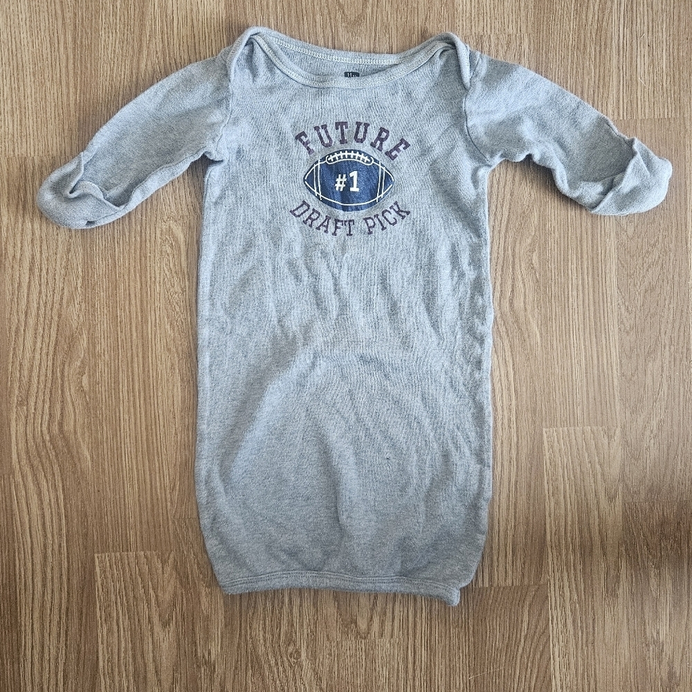 Gray Future Draft Pick Baby Gown